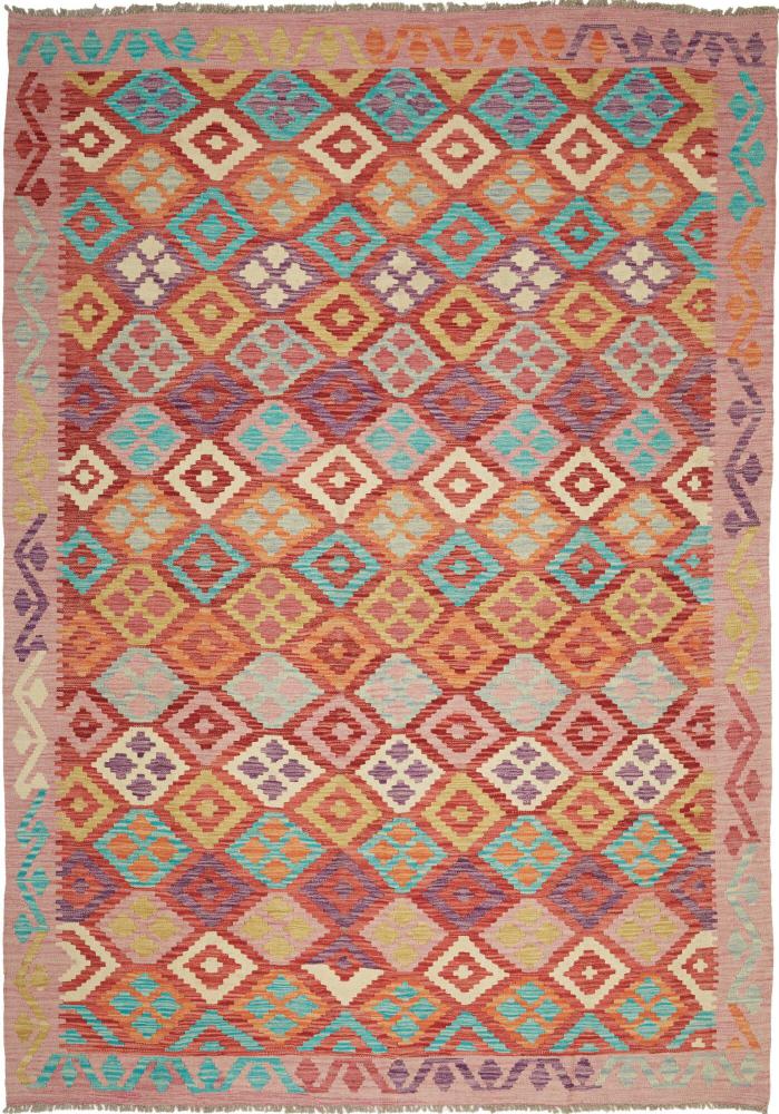 Tapete afegão Kilim Afegão 244x175 244x175, Tapete persa Tecido à mão