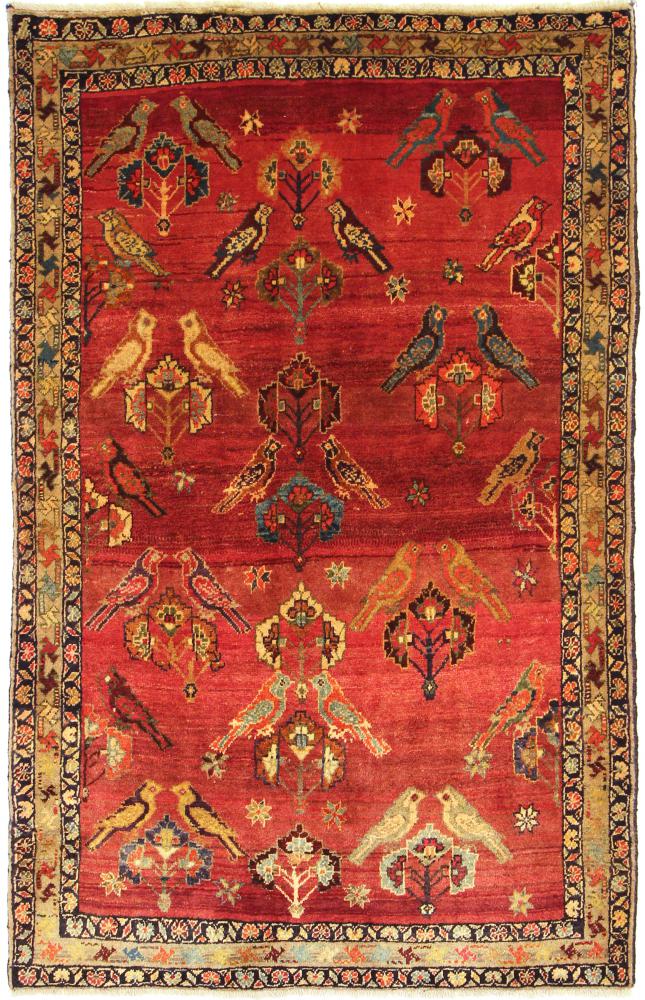 Tapete persa Ghashghai 215x140 215x140, Tapete persa Atado à mão