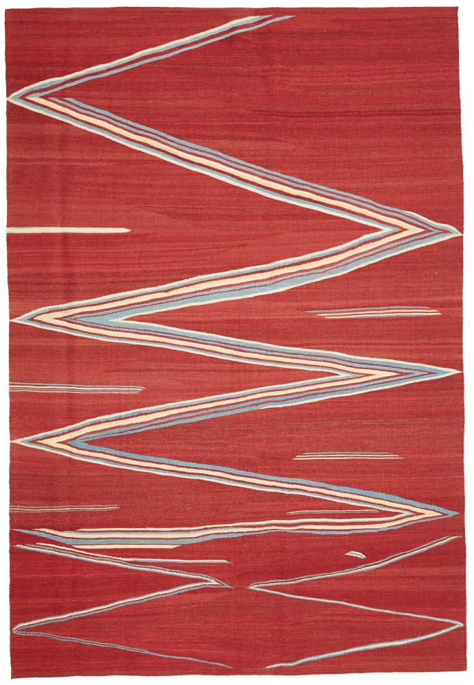 Persisk tæppe Kelim Fars 293x198 293x198, Persisk tæppe Håndvævet