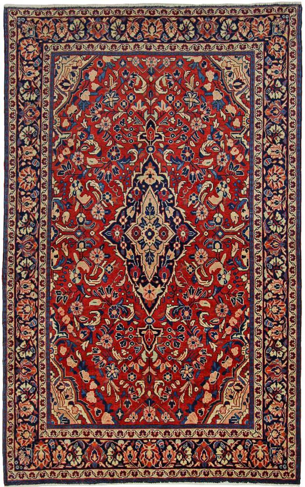 Persisk tæppe Malayer 195x124 195x124, Persisk tæppe Knyttet i hånden