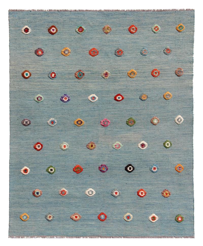 Alfombra afgana Kilim Afghan Nimbaft Edition 191x153 191x153, Alfombra persa Tejido a mano