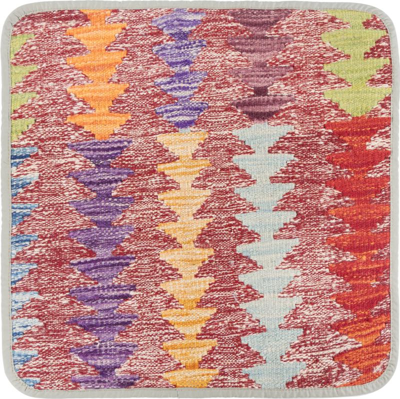 Afghan rug Kilim Afghan Cushion Cover 45x45 45x45, Persian Rug Knotted by hand