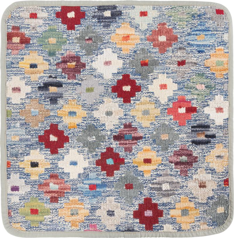 Afghan rug Kilim Afghan Cushion Cover 45x45 45x45, Persian Rug Knotted by hand
