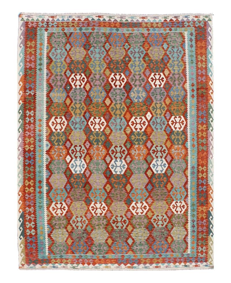 Dywan afgański Kilim Afghan 404x310 404x310, Dywan perski Ręcznie tkane