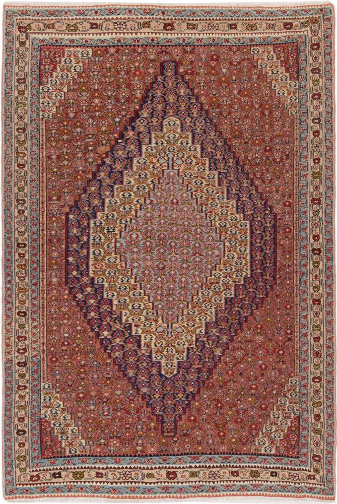 Tapete persa Kilim Senneh 289x198 289x198, Tapete persa Atado à mão