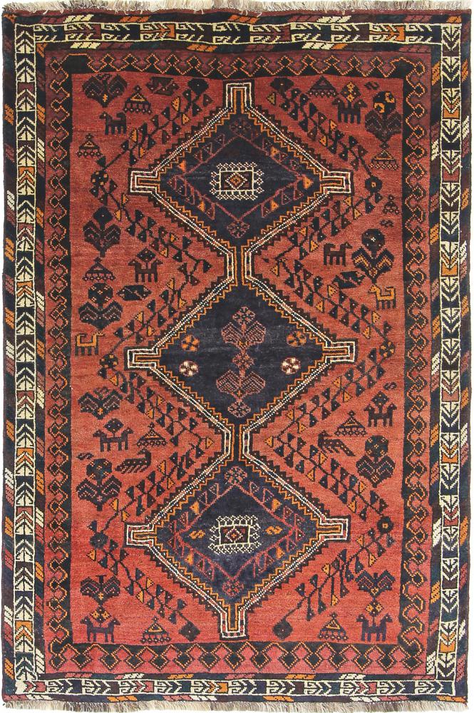 Persisk tæppe Ghashghai 234x156 234x156, Persisk tæppe Knyttet i hånden