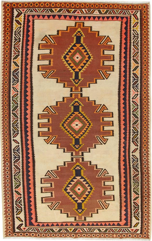 Tapete persa Kilim Fars Azerbaijan Antigo 303x191 303x191, Tapete persa Tecido à mão