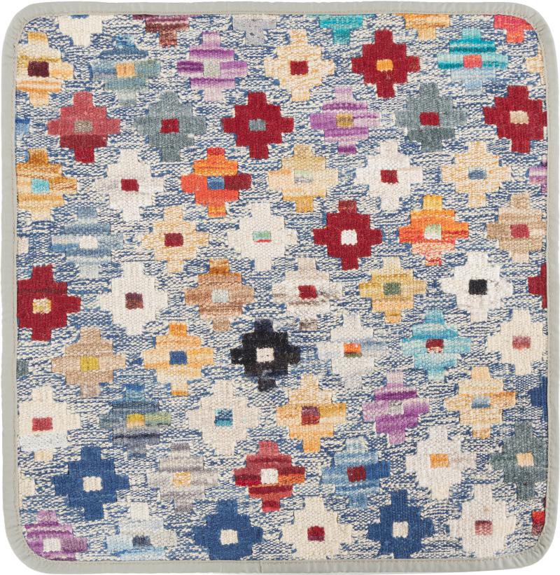 Afghan rug Kilim Afghan Cushion Cover 45x45 45x45, Persian Rug Knotted by hand