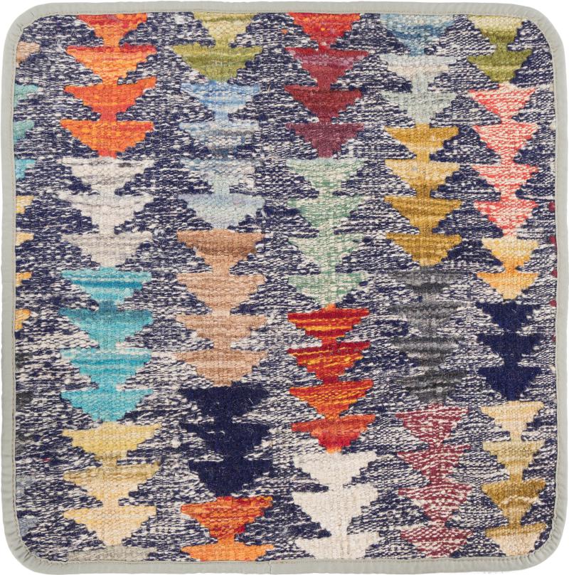 Afghan rug Kilim Afghan Cushion Cover 45x45 45x45, Persian Rug Knotted by hand