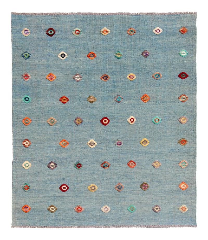 Alfombra afgana Kilim Afghan Nimbaft Edition 197x159 197x159, Alfombra persa Tejido a mano