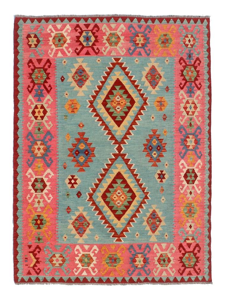 Afghan rug Kilim Afghan 6'11"x5'1" 6'11"x5'1", Persian Rug Woven by hand