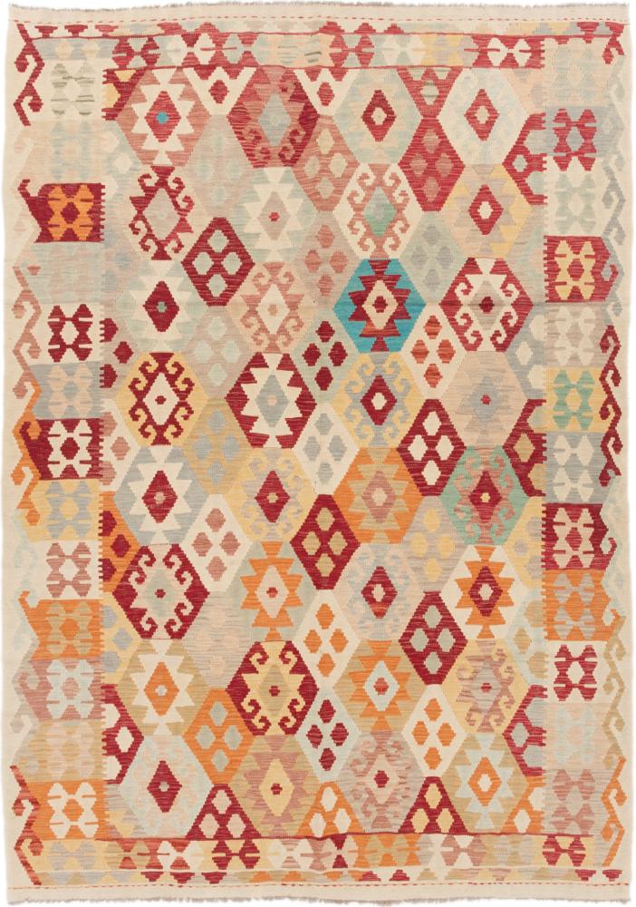 Tapis afghan Kilim Afghan 286x204 286x204, Tapis persan Tissé à la main