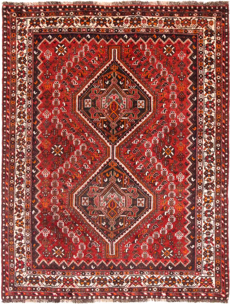 Persisk tæppe Shiraz 207x159 207x159, Persisk tæppe Knyttet i hånden