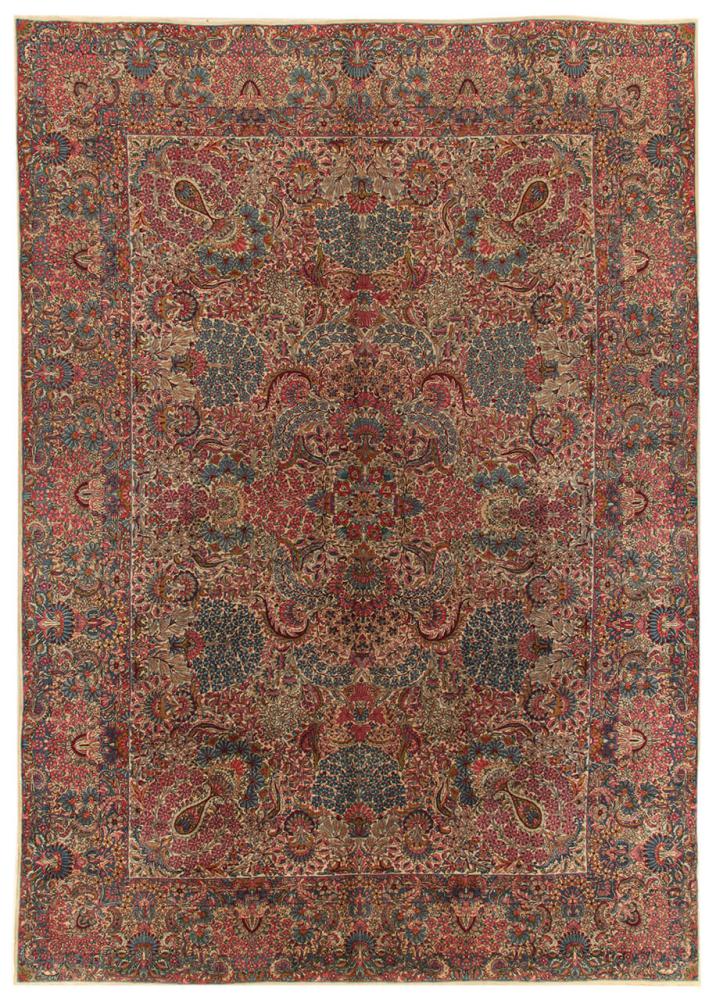 Alfombra persa Kerman Antiguo 421x309 421x309, Alfombra persa Anudado a mano