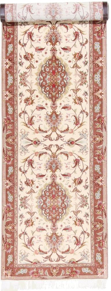 Persian Rug Tabriz 50Raj 10'11"x2'10" 10'11"x2'10", Persian Rug Knotted by hand