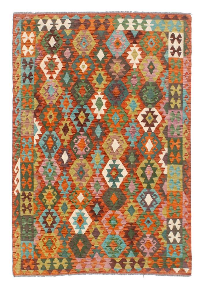 Afghan rug Kilim Afghan 8'4"x6'0" 8'4"x6'0", Persian Rug Woven by hand