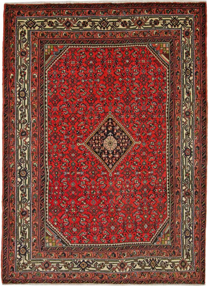 Persisk tæppe Hosseinabad 198x148 198x148, Persisk tæppe Knyttet i hånden