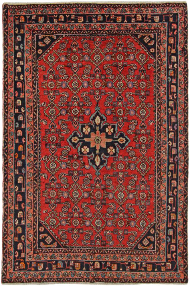 Persisk tæppe Hosseinabad 213x139 213x139, Persisk tæppe Knyttet i hånden