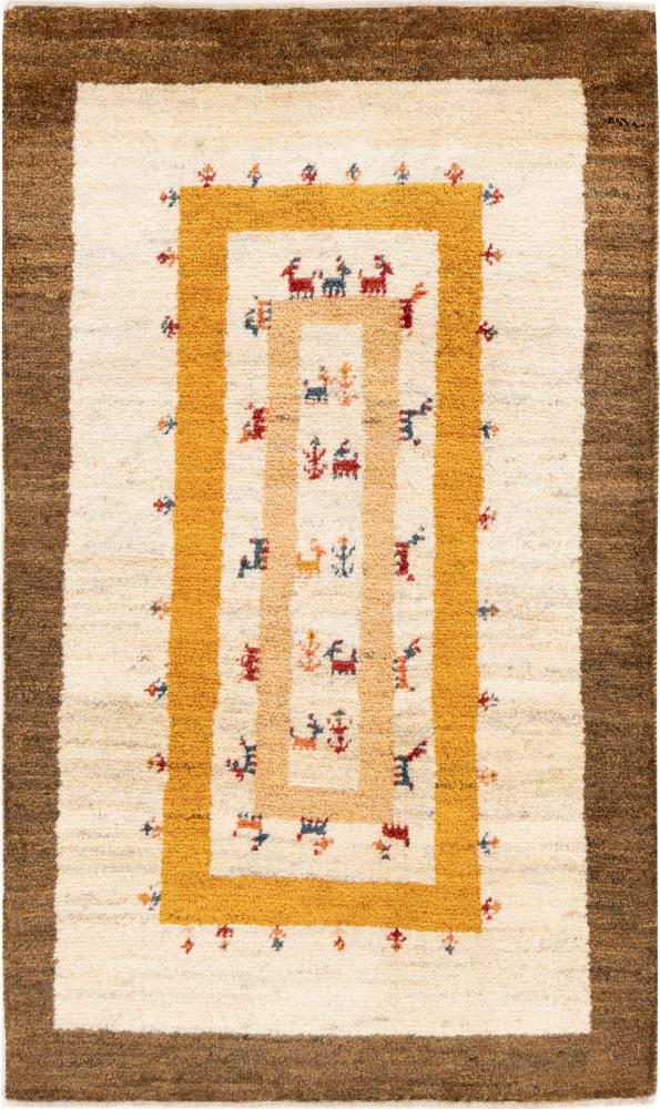 Persian Rug Persian Gabbeh Zagros 4'4"x2'7" 4'4"x2'7", Persian Rug Knotted by hand