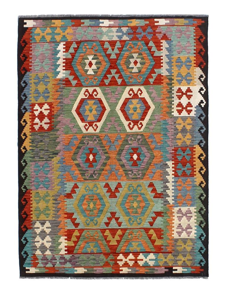 Afghan rug Kilim Afghan 7'11"x5'9" 7'11"x5'9", Persian Rug Woven by hand