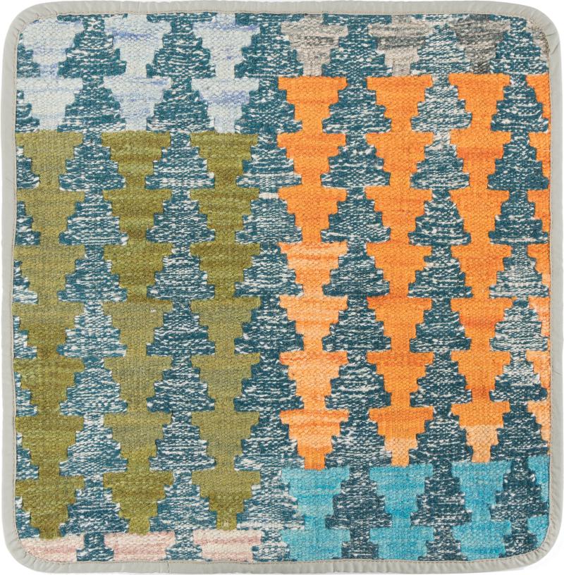Afghan rug Kilim Afghan Cushion Cover 45x45 45x45, Persian Rug Knotted by hand