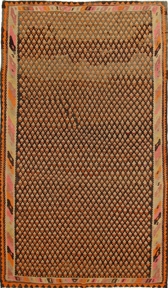 Tapete persa Kilim Fars Azerbaijan Antigo 10'6"x6'1" 10'6"x6'1", Tapete persa Tecido à mão