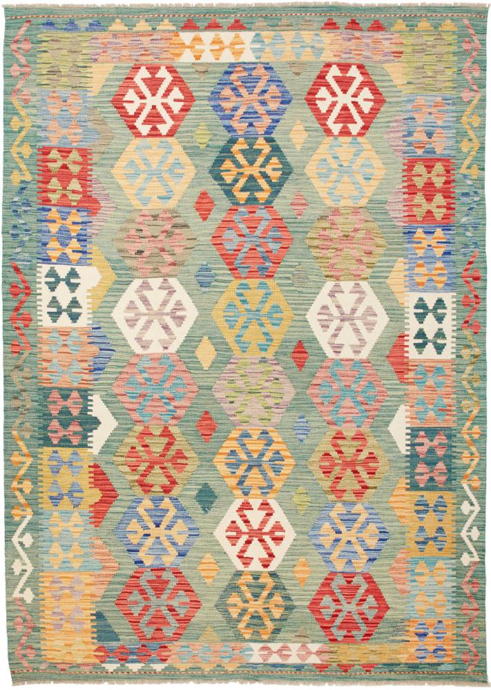 Tapis afghan Kilim  Afghan 247x172 247x172, Tapis persan Tissé à la main