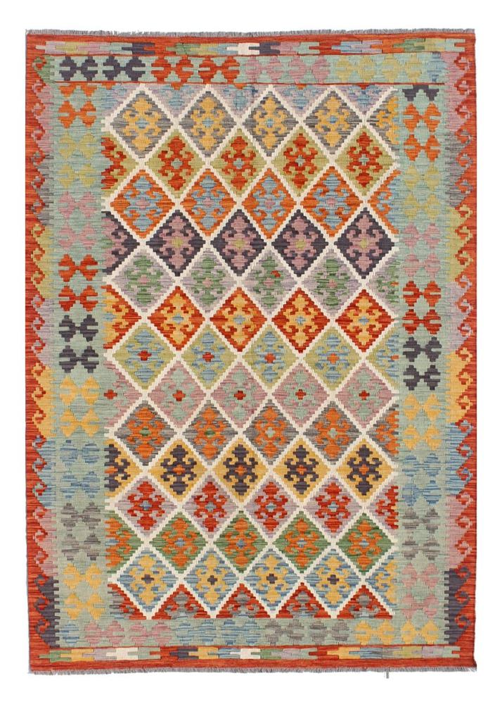 Afghan rug Kilim Afghan 8'3"x5'10" 8'3"x5'10", Persian Rug Woven by hand