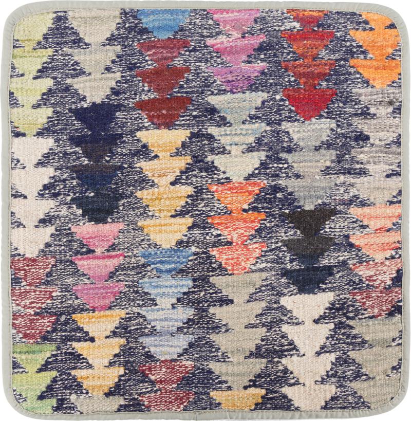 Afghan rug Kilim Afghan Cushion Cover 45x45 45x45, Persian Rug Knotted by hand