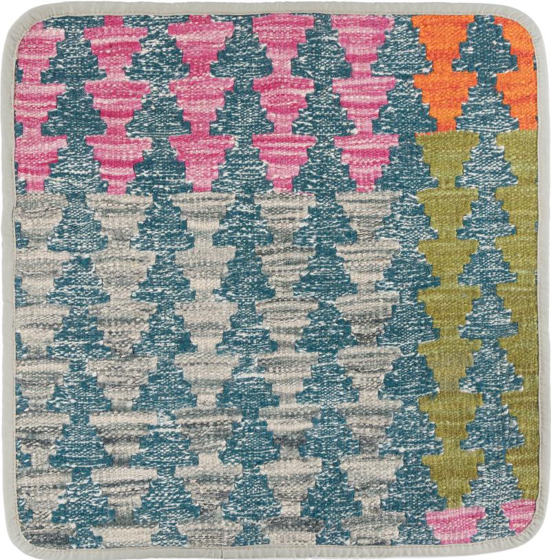 Afghan rug Kilim Afghan Cushion Cover 45x45 45x45, Persian Rug Knotted by hand