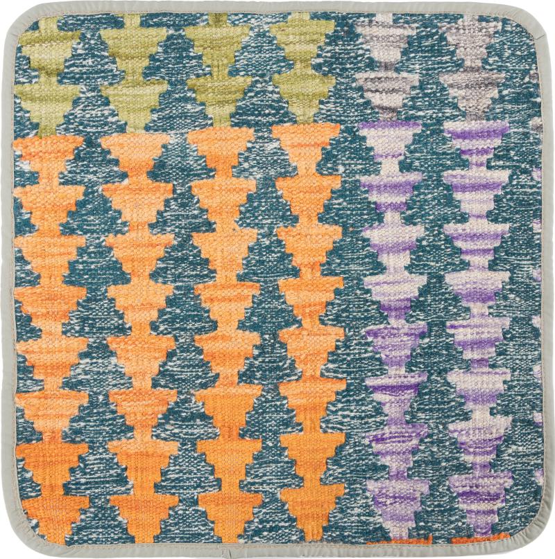 Afghan rug Kilim Afghan Cushion Cover 45x45 45x45, Persian Rug Knotted by hand