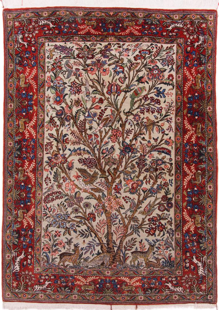 Persian Rug Qum Kork Old 6'8"x4'9" 6'8"x4'9", Persian Rug Knotted by hand