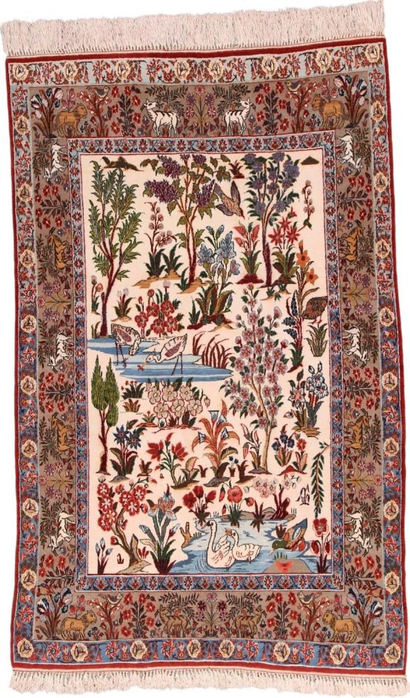 Alfombra persa Isfahán Urdimbre de Seda 164x107 164x107, Alfombra persa Anudado a mano