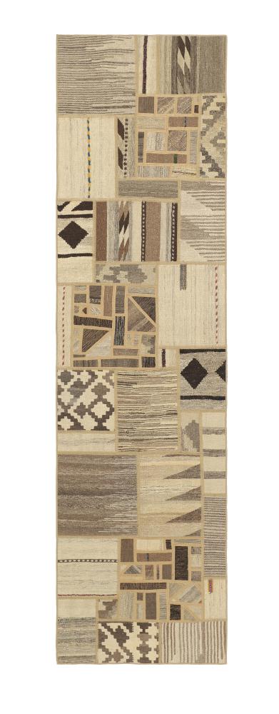 Persisk tæppe Kelim Patchwork 299x81 299x81, Persisk tæppe Håndvævet