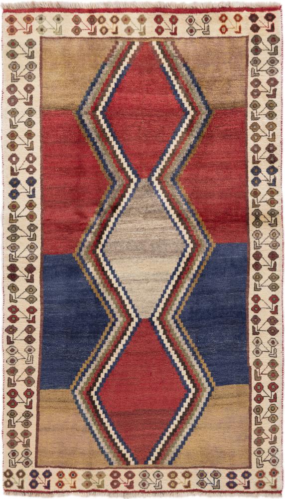 Persian Rug Persian Gabbeh Ghashghai 213x124 213x124, Persian Rug Knotted by hand