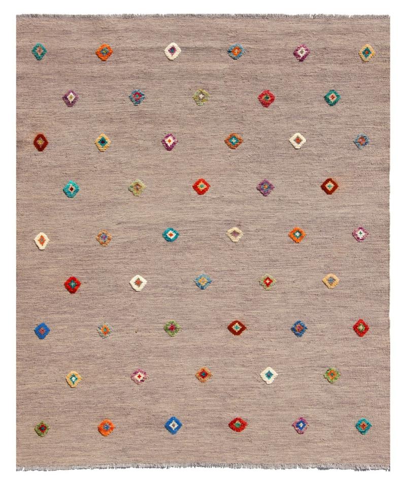 Alfombra afgana Kilim Afghan Nimbaft Edition 197x161 197x161, Alfombra persa Tejido a mano