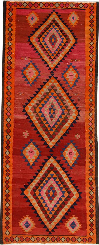 Tapete persa Kilim Fars Azerbaijan Antigo 379x146 379x146, Tapete persa Tecido à mão