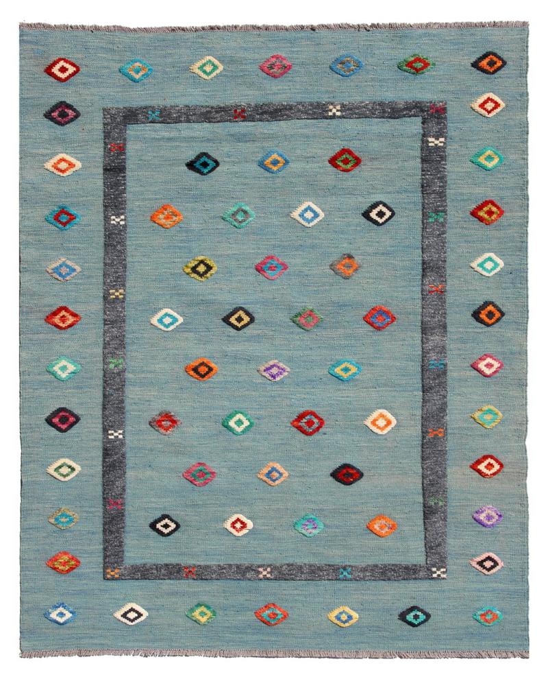 Alfombra afgana Kilim Afghan Nimbaft Edition 196x147 196x147, Alfombra persa Tejido a mano