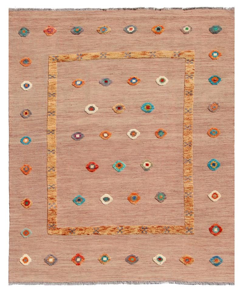 Alfombra afgana Kilim Afghan Nimbaft Edition 193x150 193x150, Alfombra persa Tejido a mano
