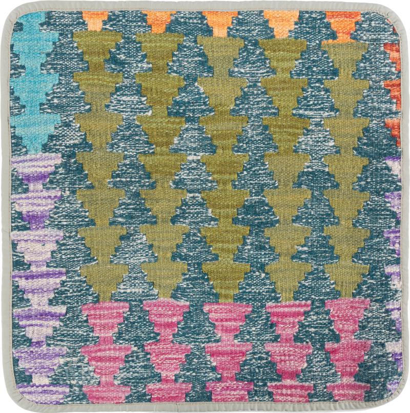 Afghan rug Kilim Afghan Cushion Cover 45x45 45x45, Persian Rug Knotted by hand