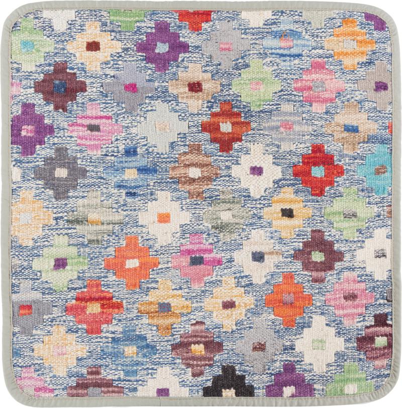 Afghan rug Kilim Afghan Cushion Cover 45x45 45x45, Persian Rug Knotted by hand