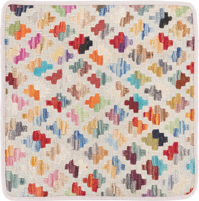 Afghan rug Kilim Afghan Cushion Cover 50x50 50x50, Persian Rug Knotted by hand