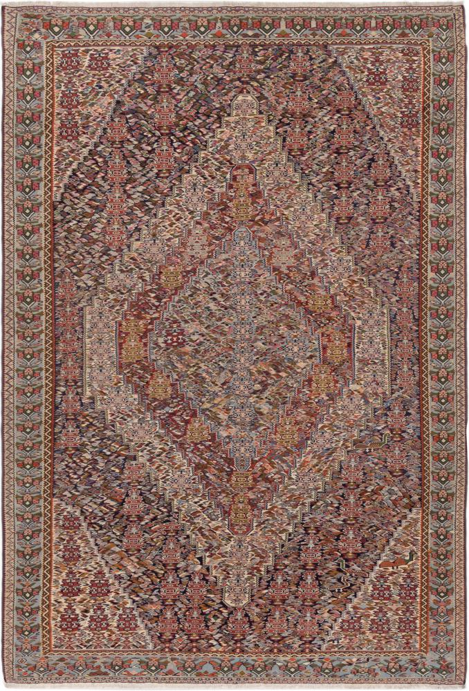 Tapete persa Kilim Senneh 307x212 307x212, Tapete persa Atado à mão
