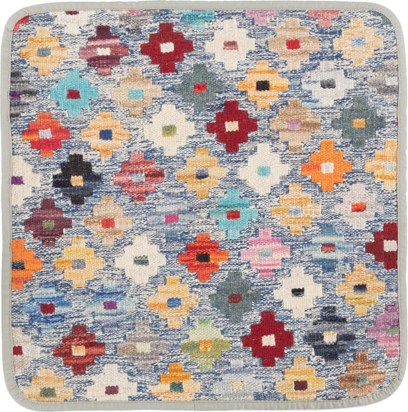 Afghan rug Kilim Afghan Cushion Cover 45x45 45x45, Persian Rug Knotted by hand