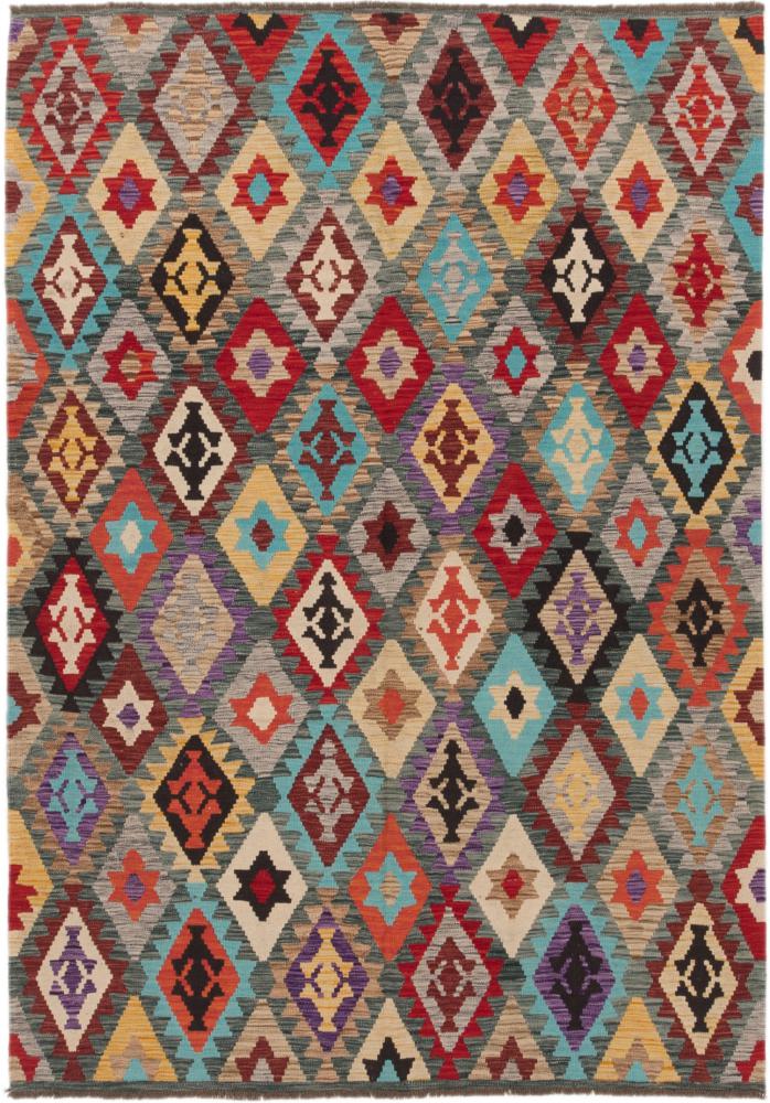 Tapete afegão Kilim Afegão 256x179 256x179, Tapete persa Tecido à mão