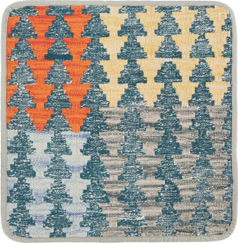 Afghan rug Kilim Afghan Cushion Cover 45x45 45x45, Persian Rug Knotted by hand