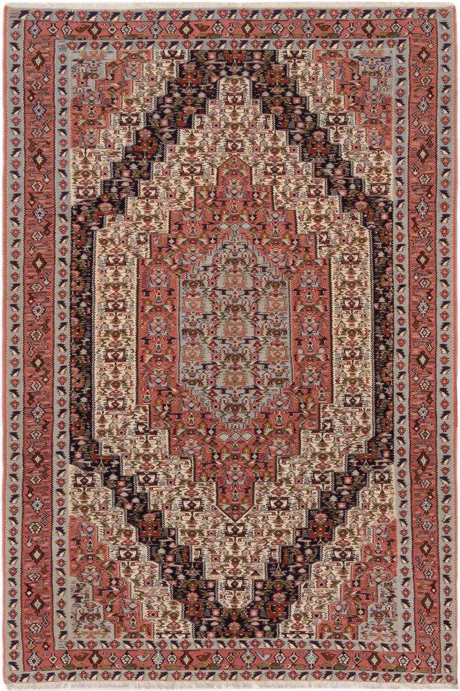 Tapete persa Kilim Senneh 291x194 291x194, Tapete persa Atado à mão