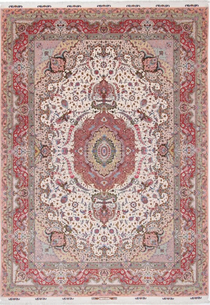 Perzsa szőnyeg Tabriz 90Raj Selyemfonal 350x253 350x253, Perzsa szőnyeg Kézzel csomózva