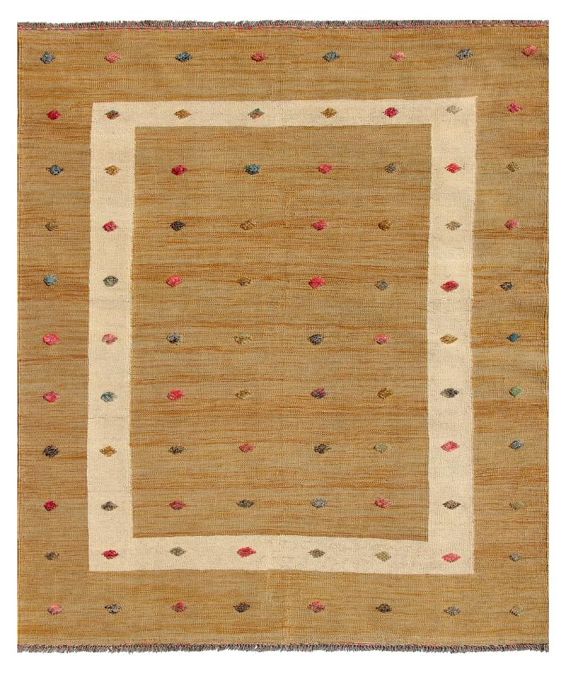 Alfombra afgana Kilim Afghan Nimbaft Edition 193x151 193x151, Alfombra persa Tejido a mano