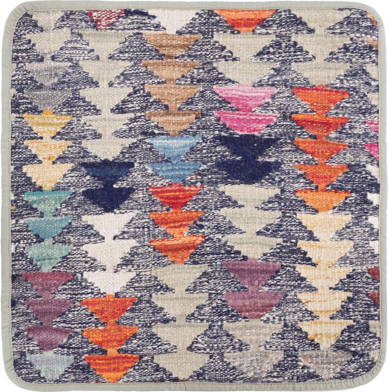 Afghan rug Kilim Afghan Cushion Cover 45x45 45x45, Persian Rug Knotted by hand